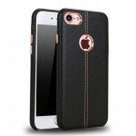 Wholesale iPhone 8 Plus / iPhone 7 Plus / iPhone 6S 6 Plus Armor Leather Hybrid Case (Black)